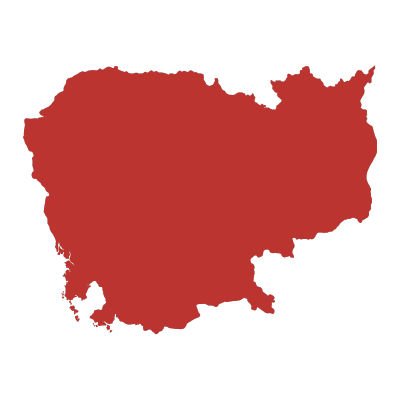 Outline of Cambodia map